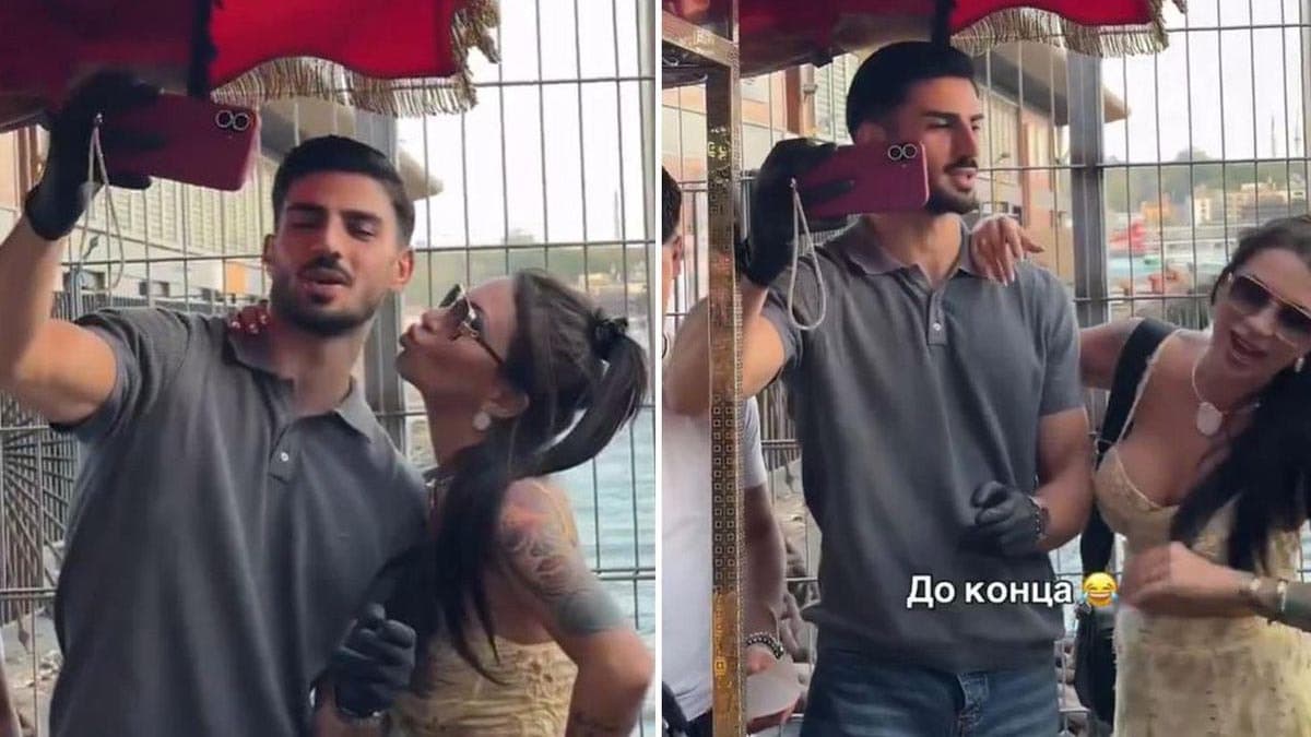 Stadyumda mısırcının öfkesine neden olan öpücük tartışması