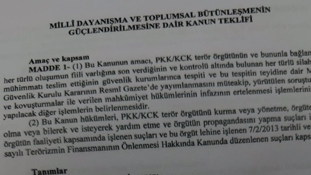Terörsüz Türkiye sürecinin çerçeve yasası Adalet Komisyonu'ndan geçti: İşte 12 maddelik tasarının detayları