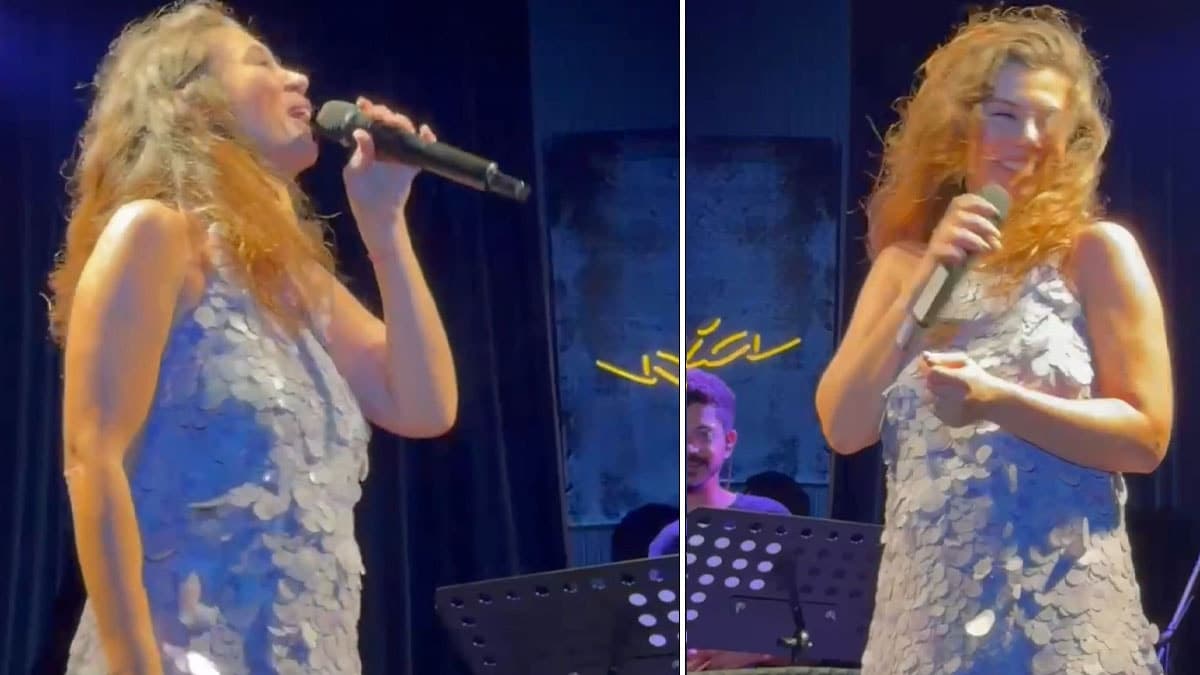 Gökçe Bahadır, hamilelik sonrası ilk kez sahne aldı: Bodrum'daki konserde büyüyen karnı ilgi odağı oldu