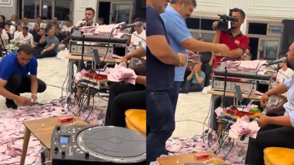 Sanatçı "yeter" dedi dinlemediler! Hurdacılar köyünde bahşiş şovu