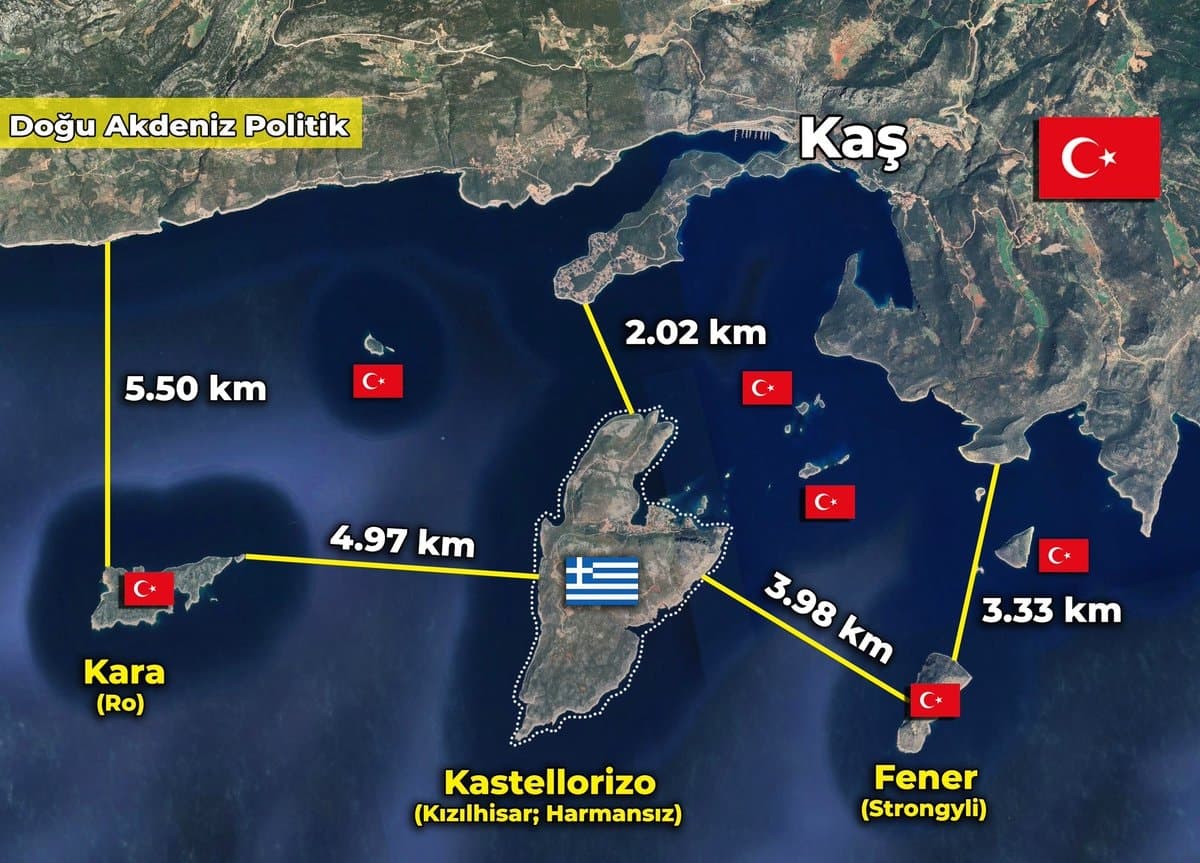 Yunanistan, Antalya'ya 2 Kilometre Mesafede Askeri Yığınağı Yaptı