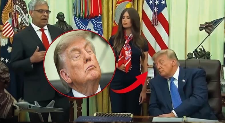 Biden'a 'uykucu' diyen Trump, canlı yayında uyuyakaldı