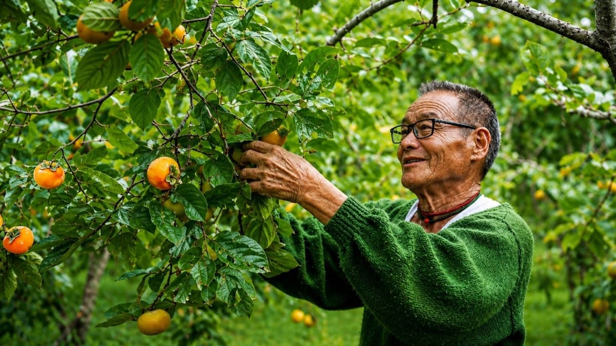 85 yaşındaki çiftçi tek fidanla destan yazdı: Çorak yamaç meyve bahçesine döndü