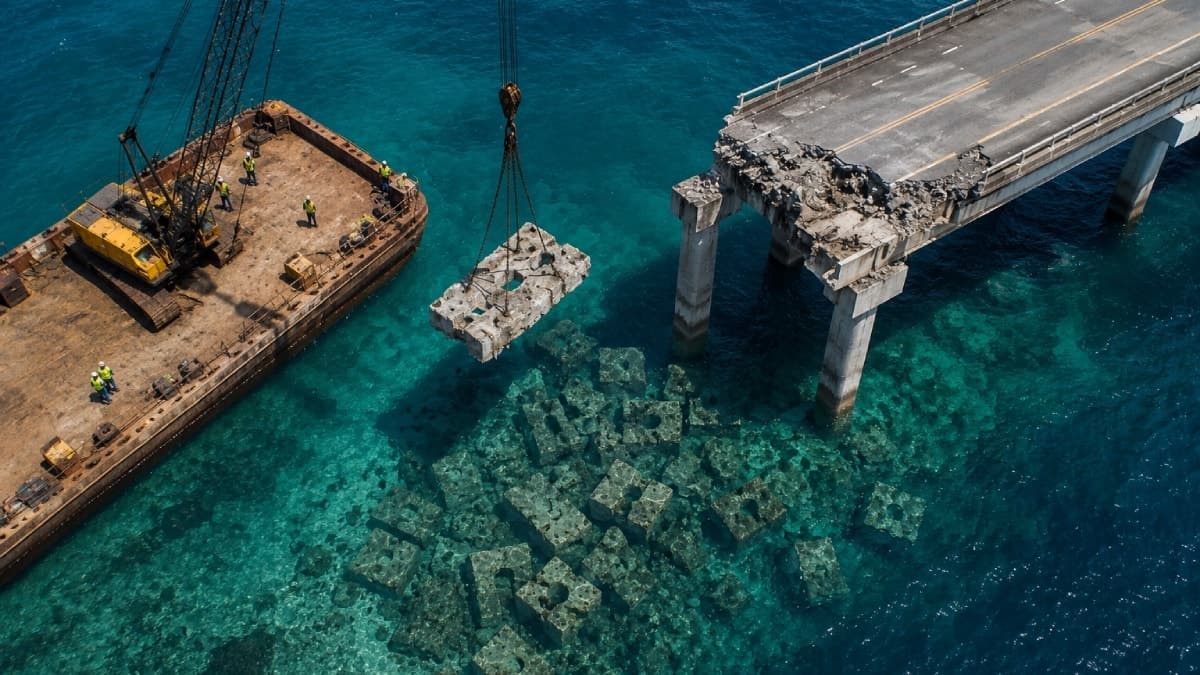 20 Bin Ton Beton Deniz Dibiyle Buluştu: Yapay Resif Projesi Başladı