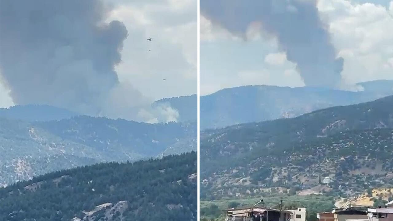 Aydın'ın Kuyucak ilçesinde orman yangını: Ekipler havadan ve karadan müdahale ediyor