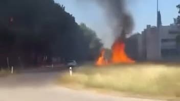 Yalova'da düşen F-16'nın kaza anı görüntülendi: Alev topuna dönüşen anlar