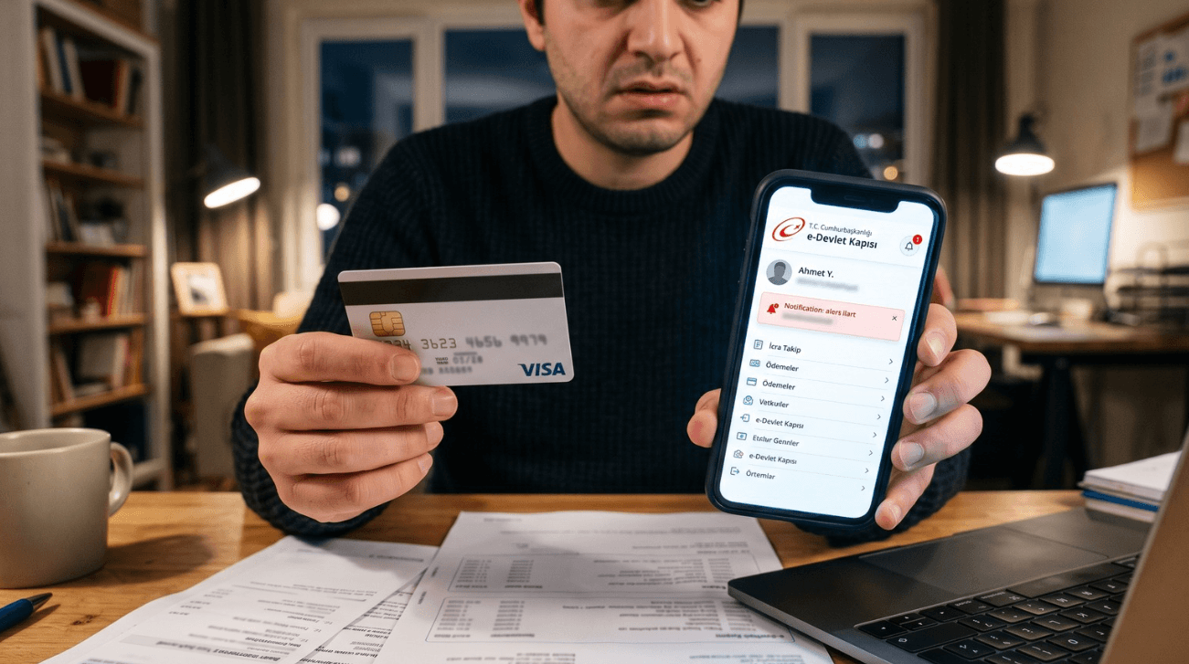 e-Devlet'ini kontrol etmeyen kredi kartı sahiplerine icra kapıda