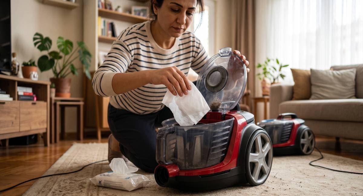 Elektrik süpürgesinin performansını artırmak için ıslak mendil önerisi gündemde