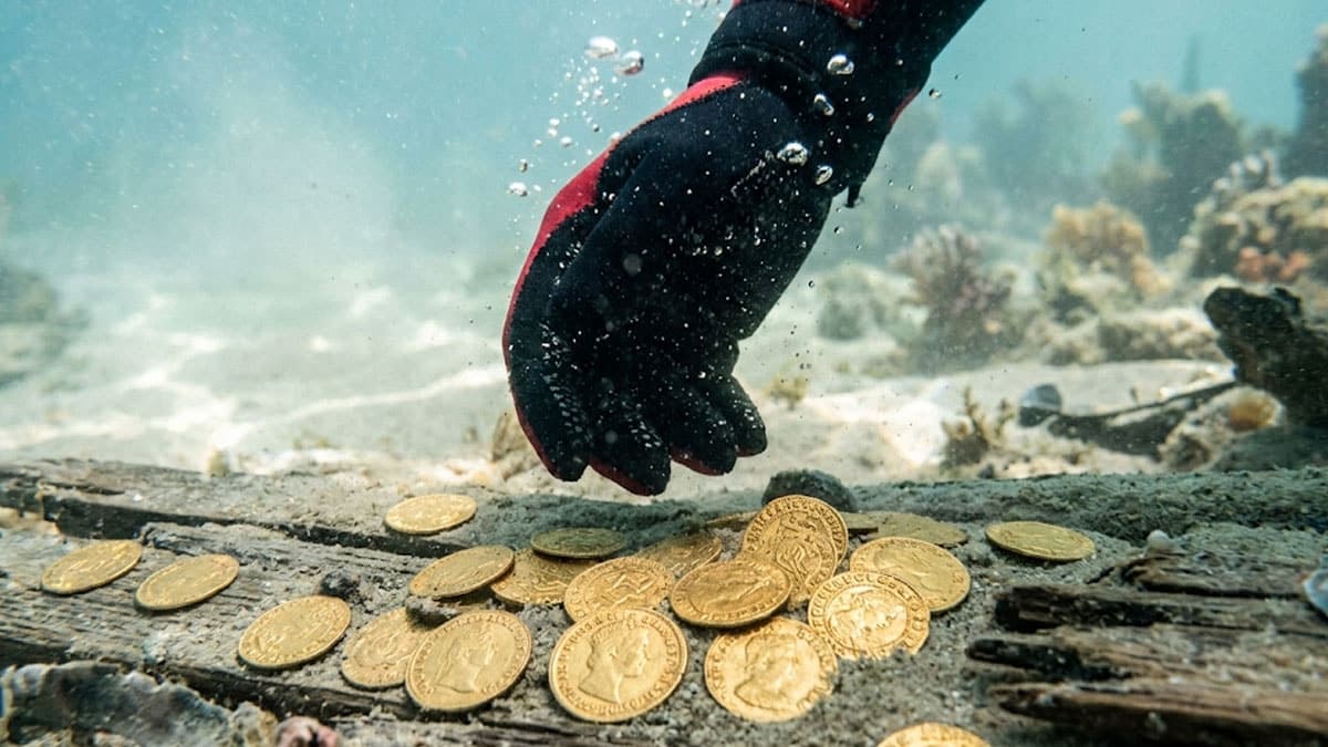 Sualtı dalgıcı, 143 milyon lira değerinde altın hazinesi keşfetti