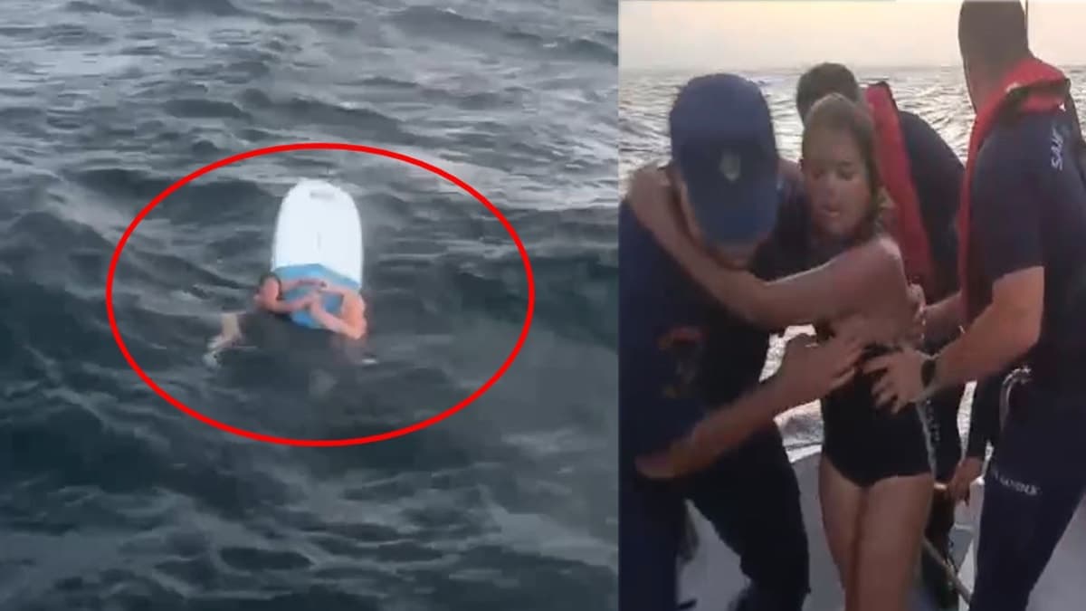 Denizde sürüklenen baba ve kızı, İmralı açıklarında kurtarıldı