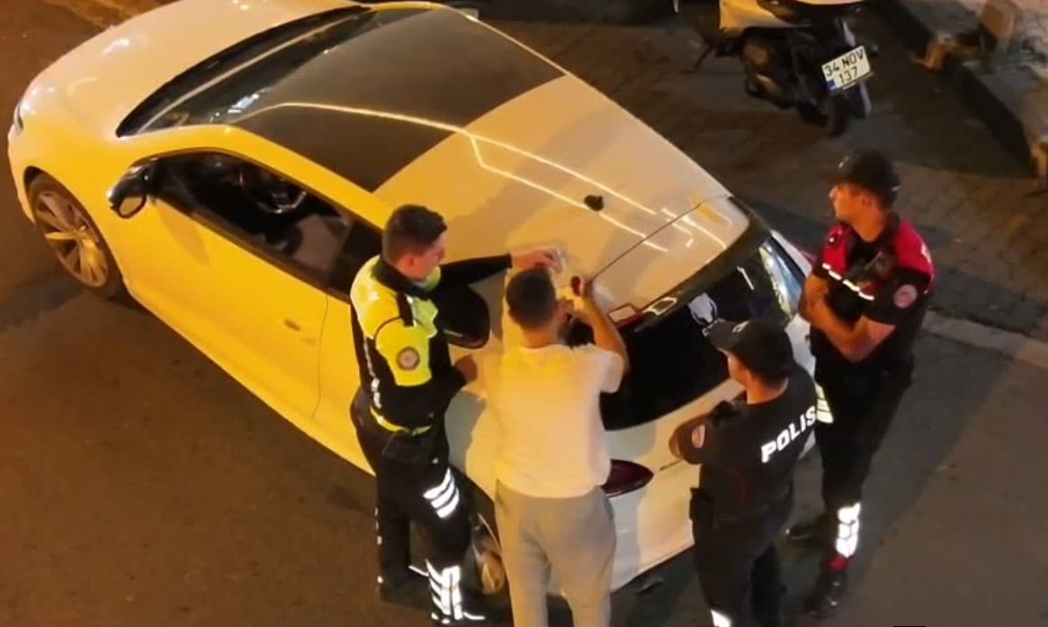 Başakşehir'de drone destekli gürültü denetimi: 3 araç trafikten men edildi
