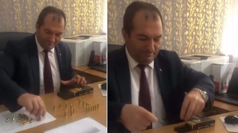 Tarım İl Müdürü'nün makam odasında ele geçirilen mermiler şok etti