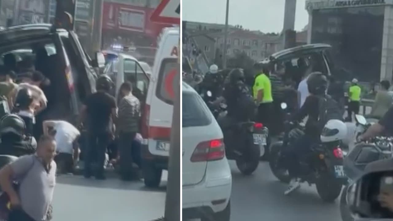 Küçükçekmece'de D-100'de feci kaza: Bariyere çarpan araç iki şeridi kapattı