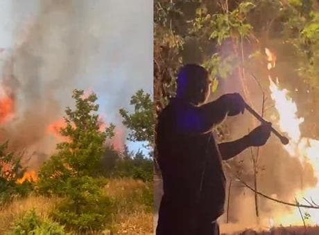 Kosova'da orman yangını 7 saattir söndürülemiyordu: Ekipler zorlu arazide mücadele verdi