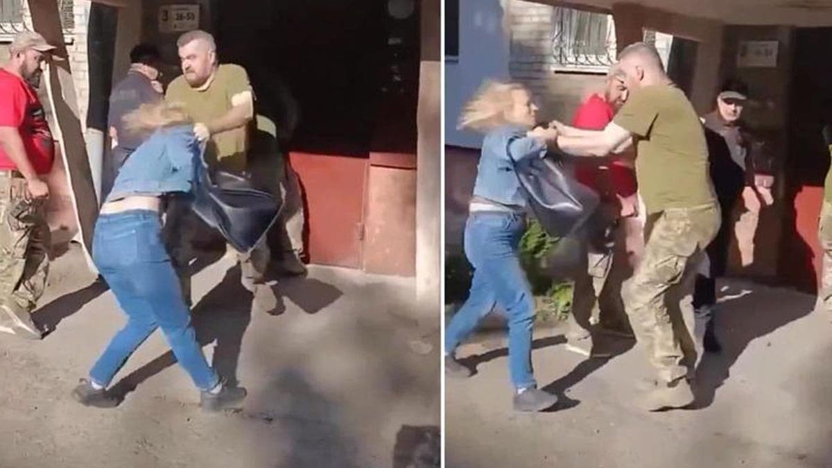 Askerden kaçarken araya giren kadın yaralandı: Olay anı kameralara yansıdı