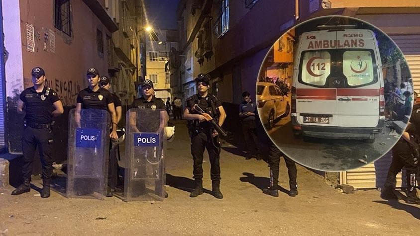 Gaziantep'te Komşular Arasında Silahlı Çatışma: 1'i Polis 15 Yaralı